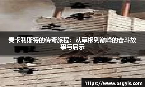 麦卡利斯特的传奇旅程：从草根到巅峰的奋斗故事与启示